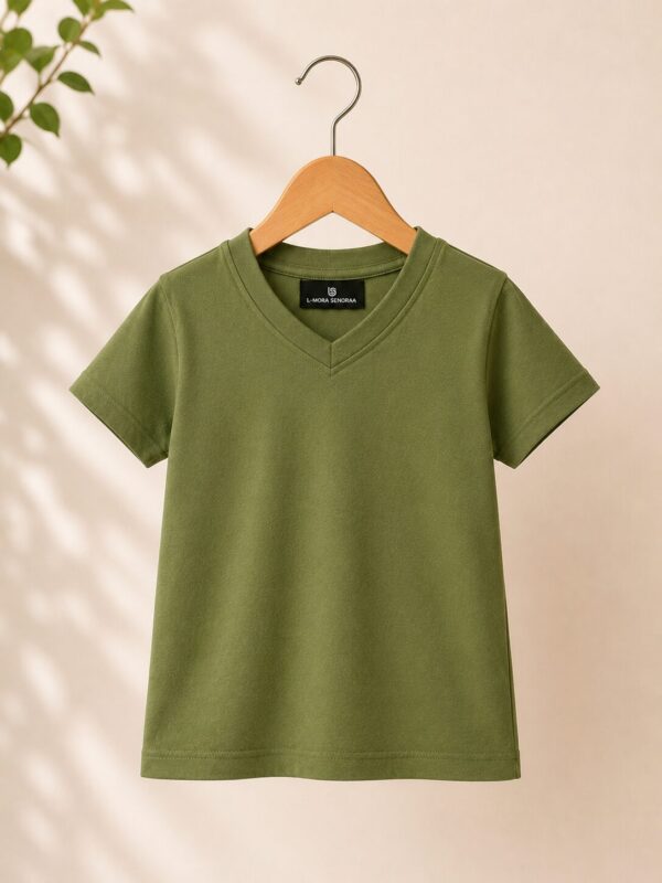 KD001 (2) Olive V-Neck Tee
