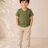 KD001 (3) Olive V-Neck Tee