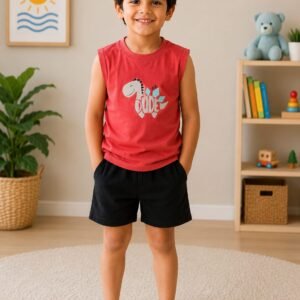 Dino Dude Tank Kids Sleeveless Cotton Tank Top
