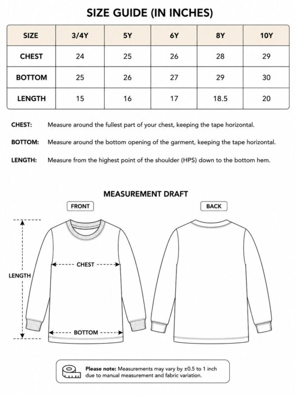 KDSIZE GUIDE (2) BlushPaw Top
