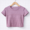 Muted rose panel play crop top