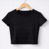 LS003 (4) Phantom Black Curve Rib Crop Top