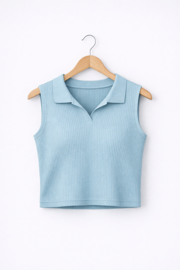 LS005 Edge collar tank top