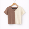 LS006 Split shade crop top