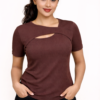 LS007 (1) Cocoa Asym Eyehole Top
