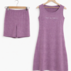 LS008 (2) Heather Plum Mini Dress & Shorts Set