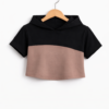 LS016 (1) Snap Style Crop Hooded Tank Top Set