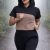 LS016 (2) Snap Style Crop Hooded Tank Top Set