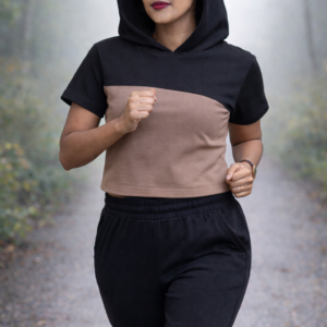 Snap Style Crop Hooded Tank Top Set