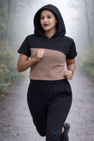LS016 (2) Snap Style Crop Hooded Tank Top Set