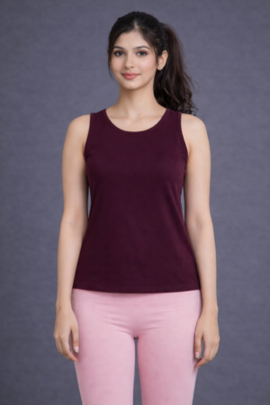 LS023 (2) Wine Soft Tank Top