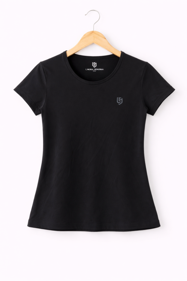 LS025 (3) Nightfall black Round Neck T-shirt