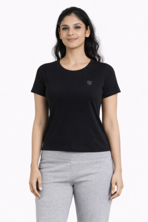LS025 (4) Nightfall black Round Neck T-shirt
