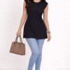 LS026 (1) Black Fusion Slit Top