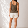 LS033 (4) Sage Green Strap Top