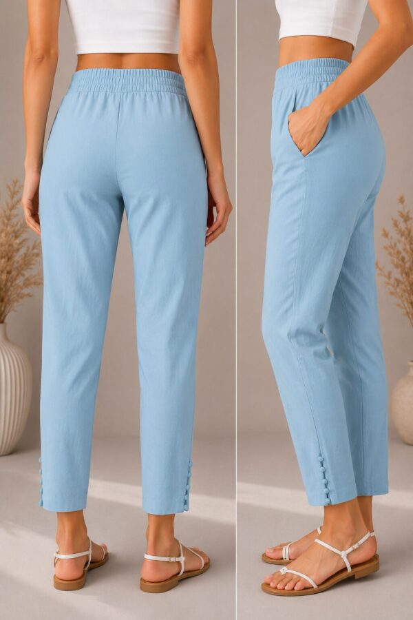 MJ103 (3) Blue Breeze Pant with comfortable ankle-length fit and stylish everyday design