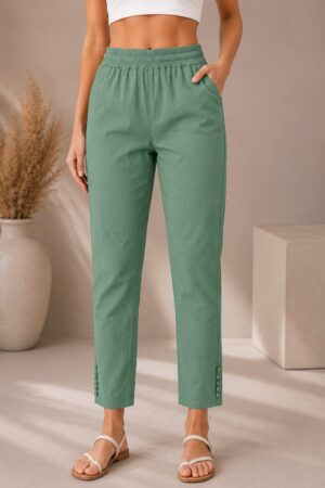 MJ105 (2) Aqua Mint Pant with smart comfort fit and stylish everyday design
