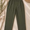 MJ106 (3) Forest Pearl Pant with elegant button detailing and comfortable fit