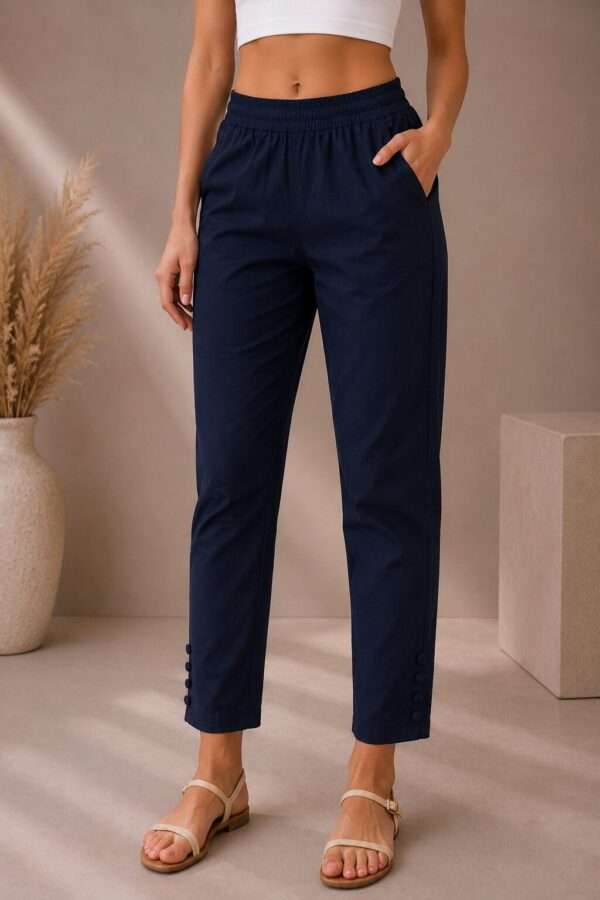 MJ109 Cigarette Trousers with tapered fit and stretch fabric for women