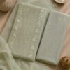 MJ207 (1) Light Green Net Chudi Material with Dupatta featuring embroidered net top and rayon bottom