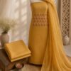 MJ213 (2) Light Yellow Party Wear Chudi Material Set