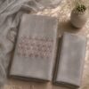 MJ214 (1) Mist Grey Chudi Material with Silk Blend Bottom