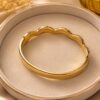 Wavy Gold Anti Tarnish Bracelet for Women Elegant Gold Bracelet with Crystal Accents