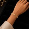 Geometric Anti Tarnish Bracelet for Women Gold Plated Elegant Jewelry