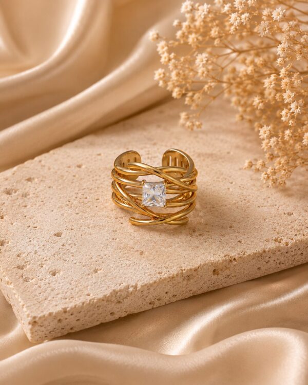 Crystal Stone Multi-Layer Finger Ring for Women featuring sparkling crystal stone and stylish multi-layer design