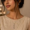 Crystal Drop Triple Stone Pendant Necklace for Women with sparkling triple crystal stones and elegant drop pendant design
