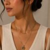 Layered Green Stone Short Chain Necklace for Women