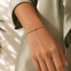 Dainty Crystal Tennis Bracelet for Women with sparkling crystal stones and adjustable elegant design