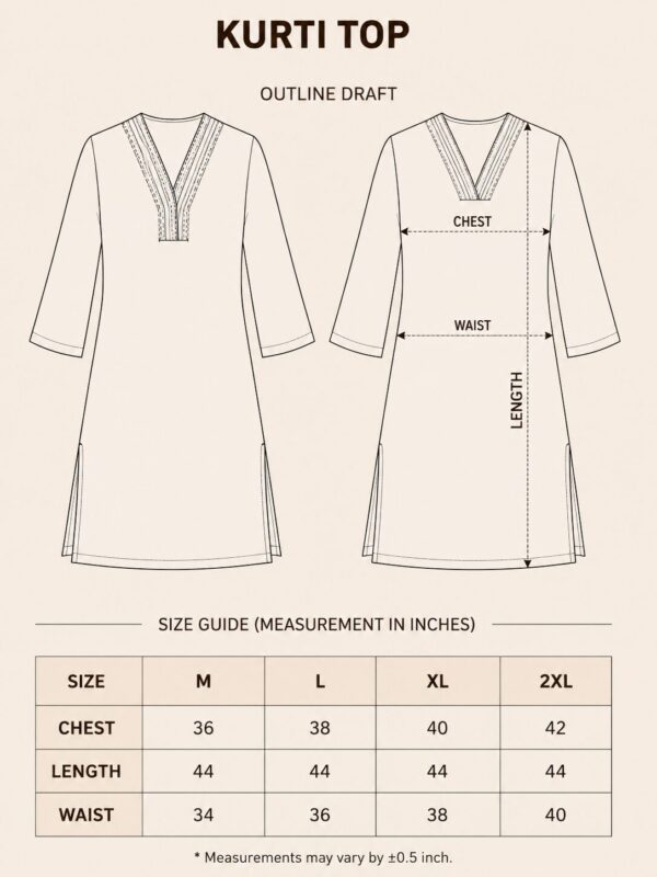 V-KURTI Ishani Bloom Floral Printed Woven Kurti for Women