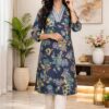 m1 Ishani Bloom Floral Printed Woven Kurti for Women
