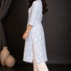 Sky Bloom Georgette Floral Kurti for Women