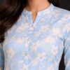 Sky Bloom Georgette Floral Kurti for Women