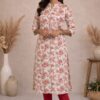 m12 Ivory Aura Floral Printed Kurti for Women