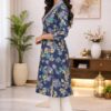 m1a Ishani Bloom Floral Printed Woven Kurti for Women