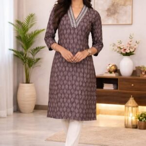Varnika Bloom Printed Woven Kurti for Women