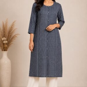 Ashira Front Button Chikankari Kurti for Women