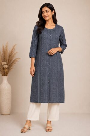 m9 (1) Ashira Front Button Chikankari Kurti for Women